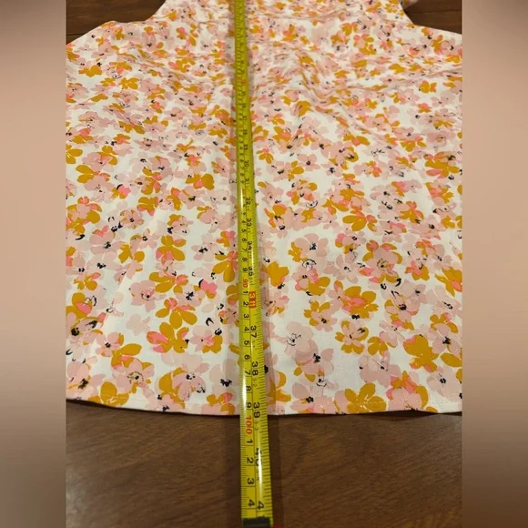 Liz Claiborne Sleeveless A-Line Midi Dress in Orange and Pink - Picture 11 of 15